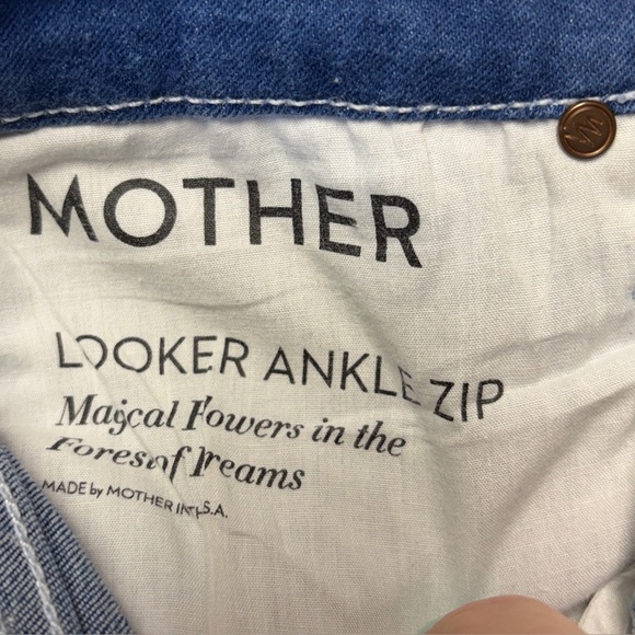 Mother Looker Ankle Zip Ombré Magical Flowers Floral Jeans Women’s 28 Blue Chic - Picture 14 of 15
